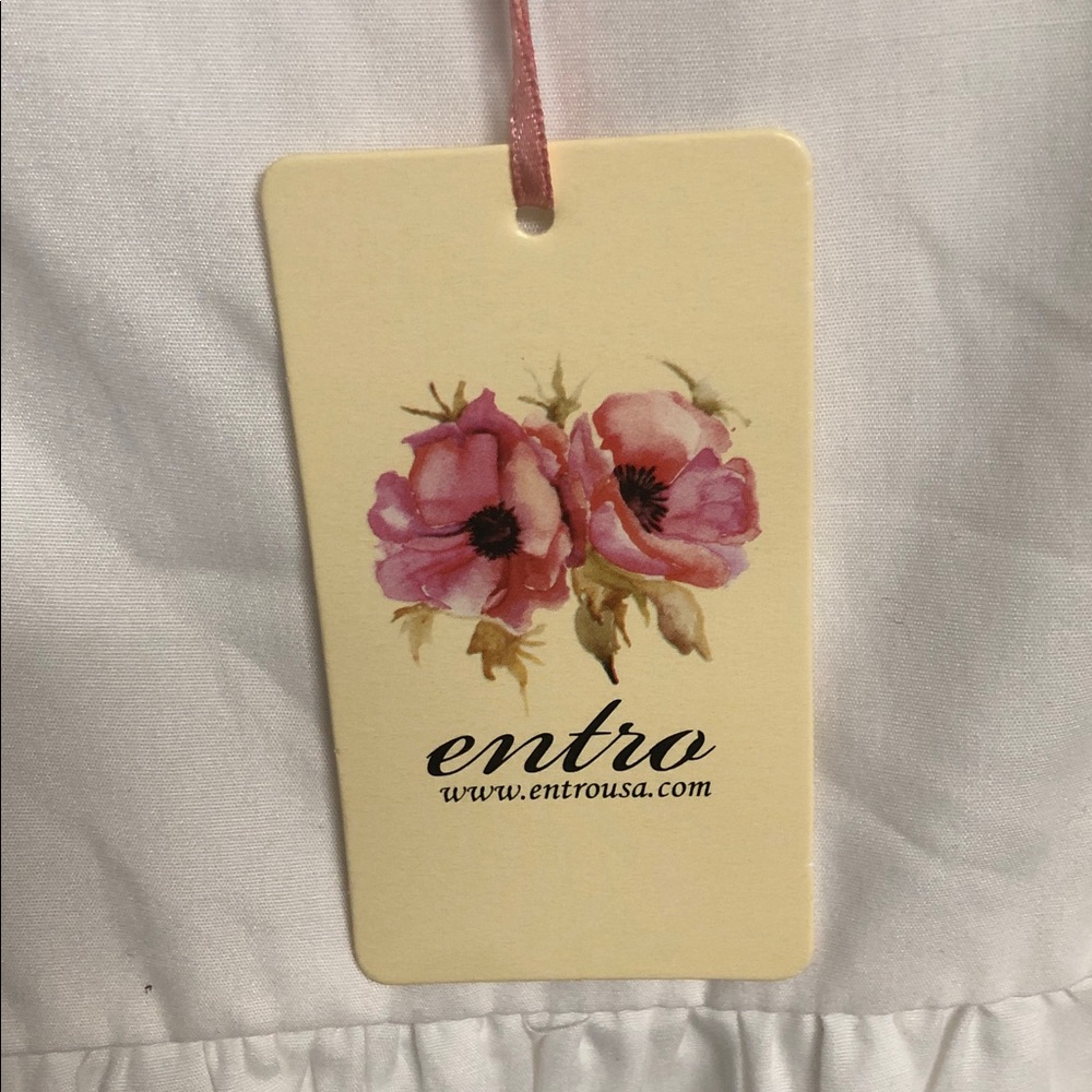NWT Entro White Ruffle Tiered Babydoll Sundress - Picture 3 of 8